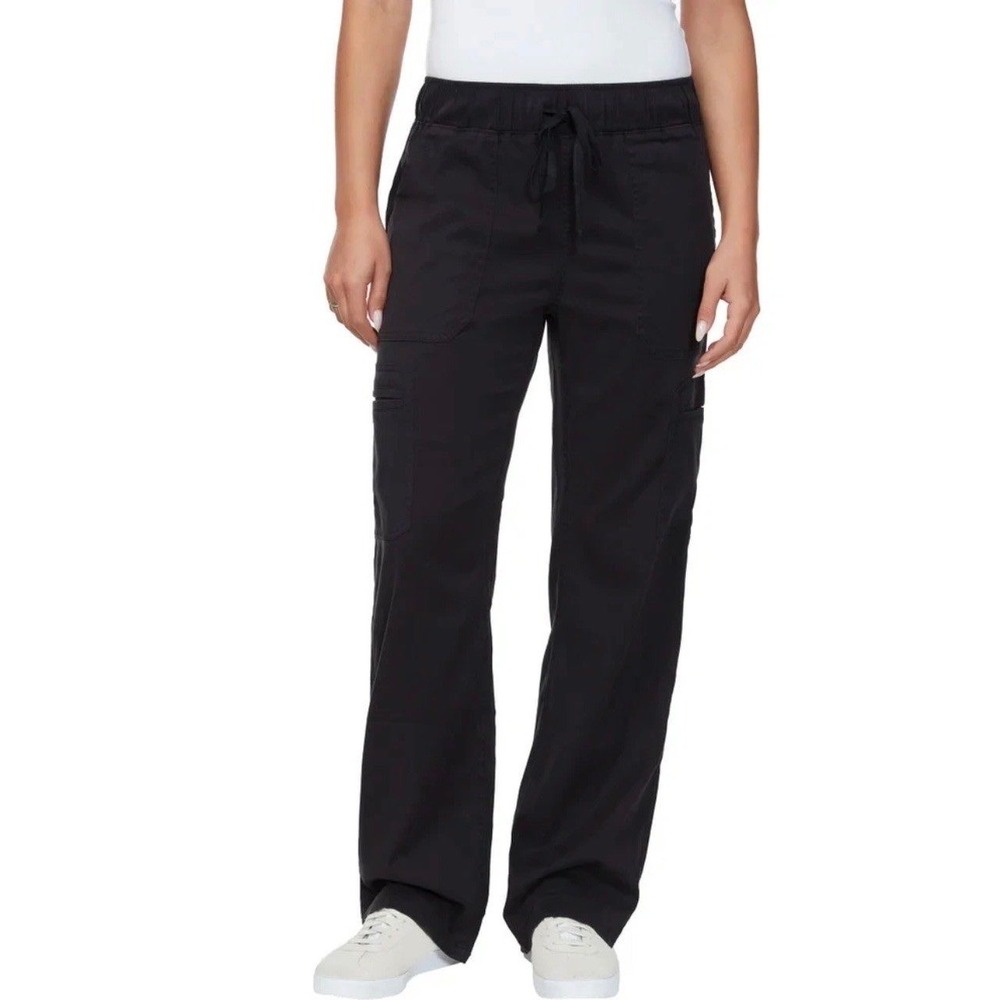Buffalo David Bitton Womens Tencel Pull-On Cargo Pants Black •L• Gorpcore Travel